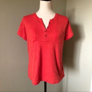 NWT Liz Claiborne Casual Half Button Tee